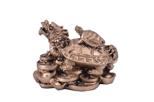 LHR trading inc Feng Shui Dragon Turtle Wealth Protection Statue Figurine (Gold) LHR trading inc Feng Shui Dragon Turtle Wealth Protection Statue Figurine (Gold)