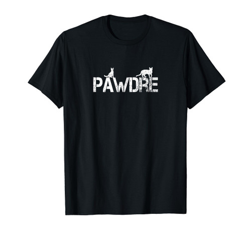 Pawdre Cat Dad Papa Fur Fathers Day Cats Pet Cool Daddy Mens T-Shirt