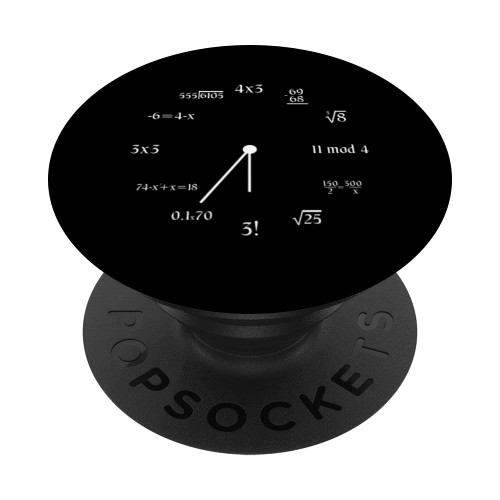 Funny Math Joke Meme Math Clock Mathematician Math Lover PopSockets Swappable PopGrip