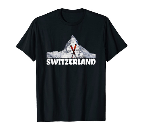 Ski Matterhorn Switzerland T-Shirt Highest Alps Mountain Ski Matterhorn Switzerland T-Shirt Highest Alps Mountain