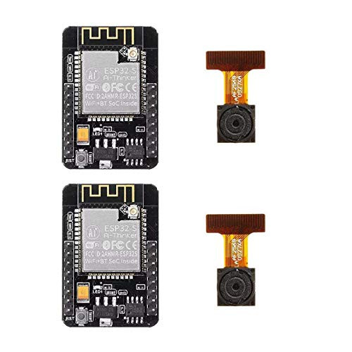 2 Pack ESP32-CAM WiFi + Bluetooth Camera Module Development Board ESP32 with Camera Module OV2640