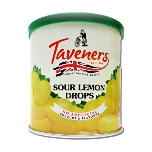 Sour Lemon Drops - Hard Candy Lemon Flavor - Lemon Hard Candy - Sour Lemon Fruity Candy - Lemon Candy Drops for Candy Lovers - Sour Lemon Drops Hard Candy in a Handy Cup Holder Tin (7.1 oz)