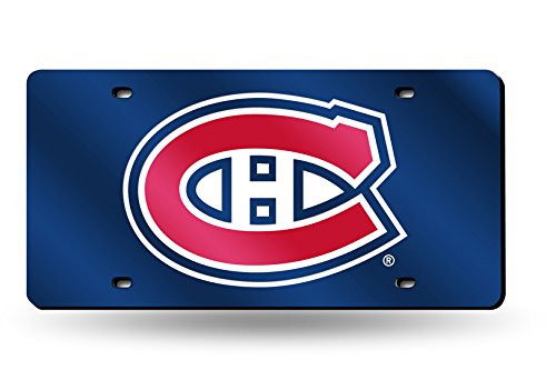 NHL Montreal Canadiens Laser Inlaid Metal License Plate Tag, Navy