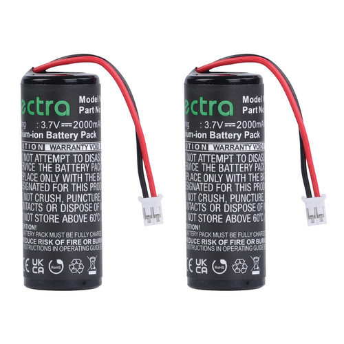 Tectra 2-Pack LIS1441, LIP1450 Battery Compatible with Sony PS3 Playstation 3 Move Motion Controller CECH-ZCM1E, CECH-ZCM1U
