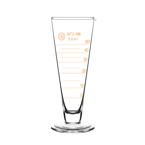 Deschem Glass Conical Measures Beaker Graduated Measuring Cup with Spout Mouth Measuring Cylinder Lab Liquid Dispenser