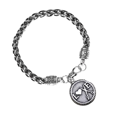 Personalized Hairdresser Charm Rope Bracelet with Hair Stylist Charm, Custom Hair Stylist Jewelry, Perfect Gift for Hair Dresser and Stylists Personalized Hairdresser Charm Rope Bracelet with Hair Stylist Charm, Custom Hair Stylist Jewelry, Perfect Gift for Hair Dresser and Stylists
