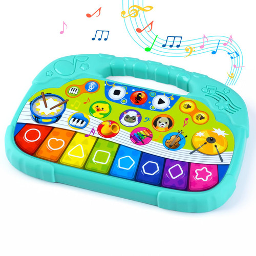 PLAY Baby Musical Toys - Toddler Piano Toy Keyboard Baby Piano & Drum Toys Infant Piano with Animals Sound Early Learning Educational Interactive Musical Gift Toy for 1 Year Old Boys Girls PLAY Baby Musical Toys - Toddler Piano Toy Keyboard Baby Piano & Drum Toys Infant Piano with Animals Sound Early Learning Educational Interactive Musical Gift Toy for 1 Year Old Boys Girls