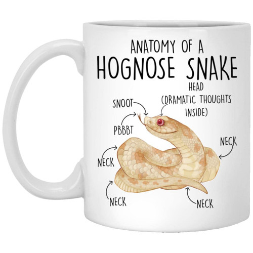 GreenStar Gifts Hognose Snake Coffee Mug, Cute Snake Lover Gift, Funny Reptile Mug, Gift For Him, Her, Birthday Cup, Anatomy, Python, Snake Mom, Snake Dad 11oz