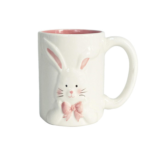 BinaryABC Rabbit Bunny Ceramic Coffee Mug Tea Mug Travel Mug Milk Cup Water Cup,Easter Party Decoration Gift