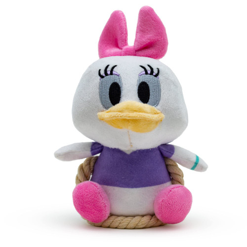Buckle-Down Disney Dog Toy, Disney Daisy Duck Chibi Sitting Pose Pet Toy, Plush with Rope