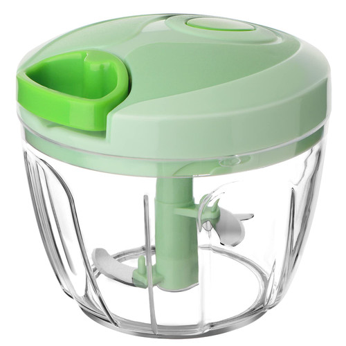 KAGUYA Manual Food Chopper Vegetable Cutter, Hand Pull String Garlic Mincer Onion Chopper for Veggies, Ginger, Fruits, etc, 650ML, Green