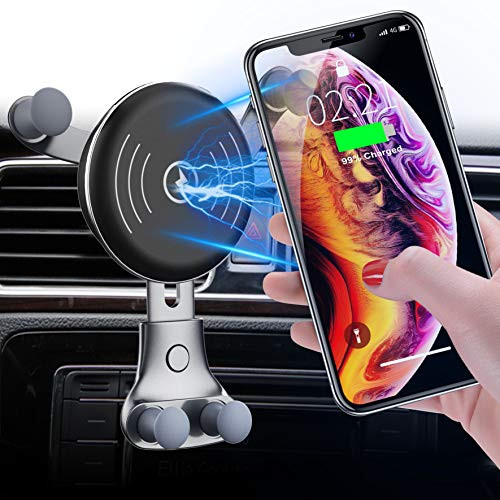10W Wireless Car Charger, Wireless Fast Car Mount, Air Vent Phone Holder, 10W Compatible for Samsung Galaxy S9/S9+/S8/S8+/Note 8, 7.5W Compatible for iPhone Xs Max/Xs/XR/X/ 8/8 Plus
