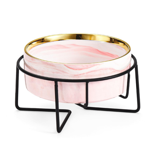 Kosoa Dazzling Ceramic Elevated Cat Bowls, Dog Bowls, Pet Bowls, Dog Cat Food Water Bowl, Raised Cat Food Bowls, Cat Bowls for Indoor, Dog Bowl Stand, Pet Bowl (Pink) Kosoa Dazzling Ceramic Elevated Cat Bowls, Dog Bowls, Pet Bowls, Dog Cat Food Water Bowl, Raised Cat Food Bowls, Cat Bowls for Indoor, Dog Bowl Stand, Pet Bowl (Pink)