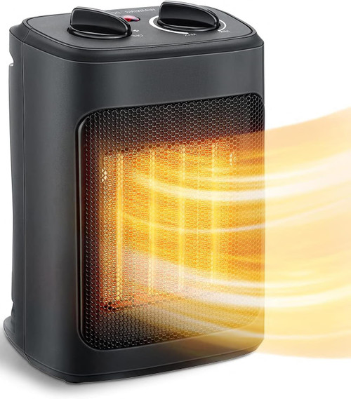 Sunnote Space Heater for Indoor Use, 1500W Electric Heaters Indoor Portable with Thermostat, PTC Fast Heating Ceramic Room Small Heater with Heating and Fan Modes for Bedroom, Office