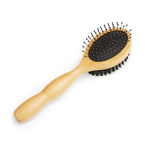 Well & Good Petco Brand Bamboo Pin and Bristle Dog Brush for All Coats, Small