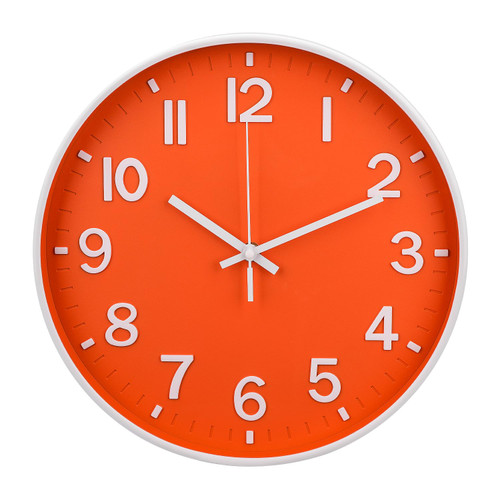 bakbrand Wall Clock 12 Inch Orange Modern Simple Quartz Decorative Clock Non-Ticking Silent Battery Operated Round Wall Clocks for Living Room Bedroom Kitchen Office Classroom bakbrand Wall Clock 12 Inch Orange Modern Simple Quartz Decorative Clock Non-Ticking Silent Battery Operated Round Wall Clocks for Living Room Bedroom Kitchen Office Classroom