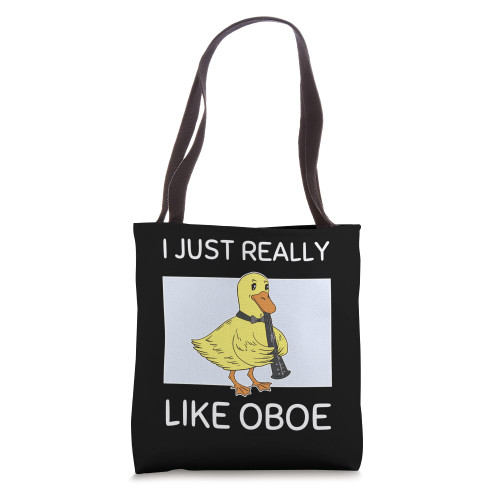 Cute Duck I Just Really Like Oboe Kawaii Aesthetic Tote Bag