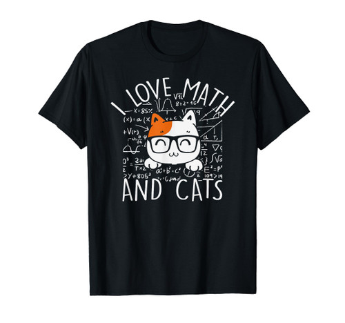 Math Kitty Cat I Love Math And Cats T-Shirt