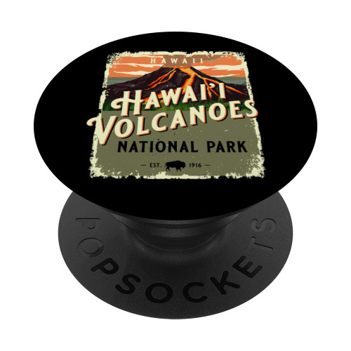 Hawaii Volcanoes National Park Vintage Travel Souvenir PopSockets Standard PopGrip
