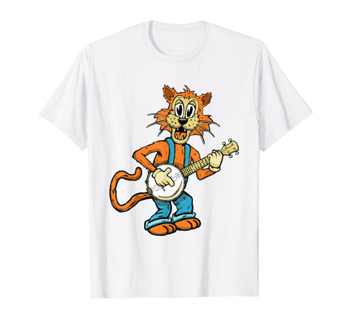 Banjo Picker Funny Orange Tabby Cat Folk Bluegrass Music T-Shirt Banjo Picker Funny Orange Tabby Cat Folk Bluegrass Music T-Shirt