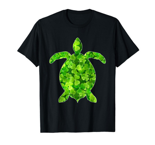 4 Leaf Clover St Patrick Day Shamrock Leprechaun Turtle T-Shirt