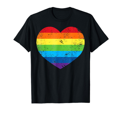 Rainbow Flag Heart Love Gay Rights Lesbian LGBT Pride Month T-Shirt Rainbow Flag Heart Love Gay Rights Lesbian LGBT Pride Month T-Shirt