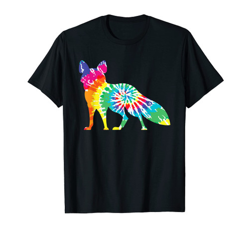 Cool Tie Dye Fox Rainbow Hippie Peace Lover T-Shirt