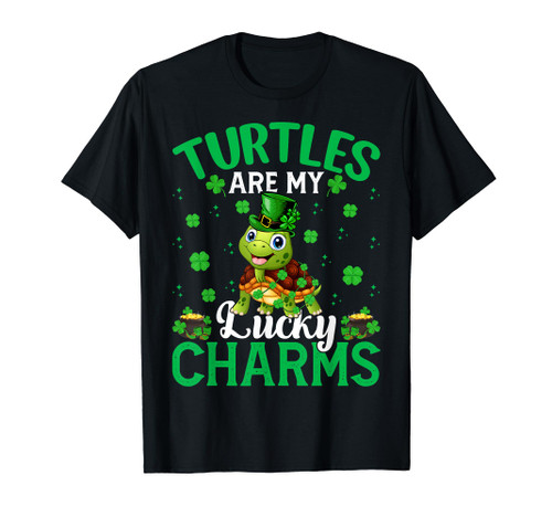 Funny Turtles Are My Lucky Charms Turtle St. Patrick's Day T-Shirt