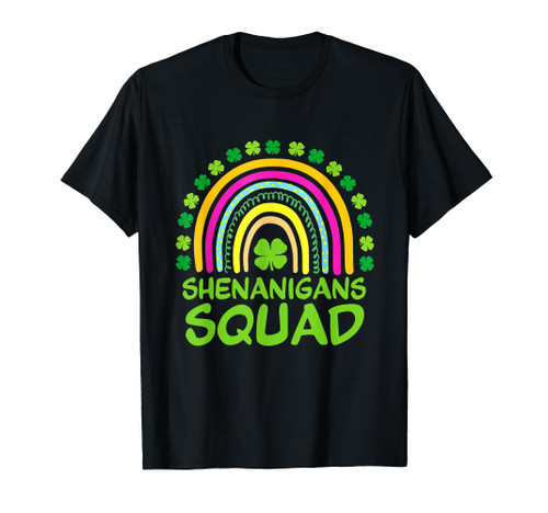 Shenanigans Squad shirt St Patrick's Day Rainbow Shamrock T-Shirt