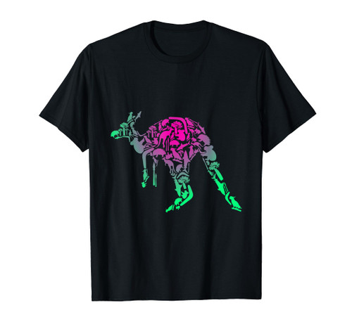 Australia Animal Lover Colorful Painting Kangaroo T-Shirt Australia Animal Lover Colorful Painting Kangaroo T-Shirt