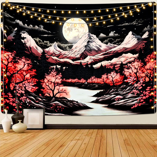 Uspring Mountain Forest Tapestry Japanese Anime Tapestries Fantasy Tree Tapestry Nature Landscape Tapestry Aesthetic Moon Stars Tapestry Wall Hanging for Bedroom(59.1 x 82.7 inches) Uspring Mountain Forest Tapestry Japanese Anime Tapestries Fantasy Tree Tapestry Nature Landscape Tapestry Aesthetic Moon Stars Tapestry Wall Hanging for Bedroom(59.1 x 82.7 inches)