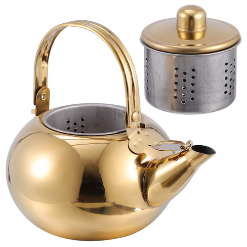 Cabilock Stainless Steel Teapot 1000ML Teapot with Removable Infuser & Spout Filter, Thicken Tea Kettle Stovetop Safe Teapot Infuser Kettle for Coffee Blooming and Loose Tea, 35oz Tea Pot Cabilock Stainless Steel Teapot 1000ML Teapot with Removable Infuser & Spout Filter, Thicken Tea Kettle Stovetop Safe Teapot Infuser Kettle for Coffee Blooming and Loose Tea, 35oz Tea Pot