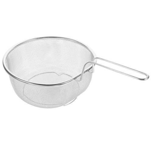 Kichvoe Pasta Basket Stainless Steel Pasta Insert 21cm Noodle Strainer Basket Mesh Sieve Food Strainer Hot Pot Spoon Rice Ramen Colander Fryer Baskets for Cooking
