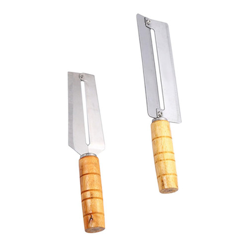 IMIKEYA 2pcs Paring Peeler Potato Peelers Vegetable Peeler Potato Peeler Tool Manual Peeler Stainless Steel Peeler Kitchen Gadget Cane Cutter Cane Peeler Wooden Non Stick