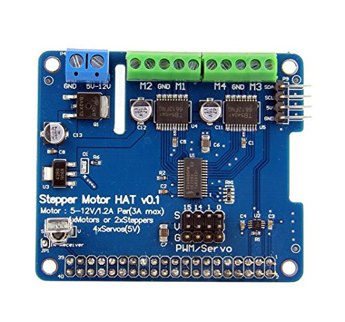 WINGONEER Raspberry Pi 3 Stepper Motor HAT Full Function Robot Expansion Board for Raspberry Pi 3,Pi 2,B+,Zero