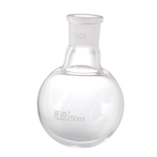 ULTECHNOVO 1pc Flask for Equipment Glass Boiling Round Glass Laboratory Flask Glass Beakers Chemistry Flask Receiving Flask Round Bottom Boiling Flask Chemistry Glass Single Flat Preventer