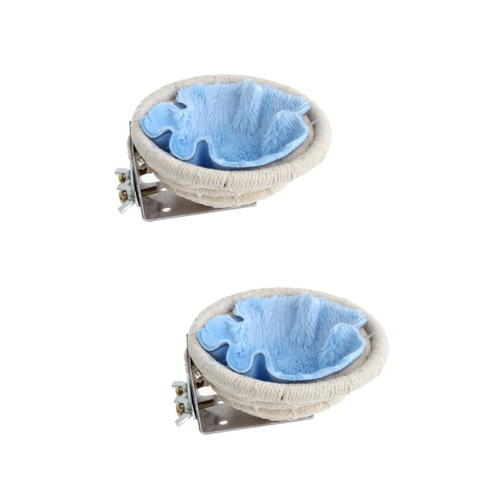 Sosoport 2pcs Bird Hatch House Bird Nest Canary Nest Weave Bird House Birds Hatching Parakeet Bird Cages for Parrots Birds Breeding Nest Weave Rope Nest Cotton Rope Jade Bird