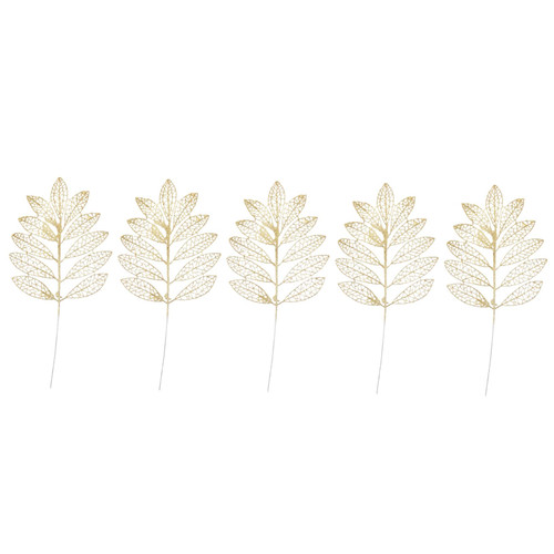 HOMSFOU 15 Pcs Christmas Simulated Leaves Silver Christmas Leaves Christmas Spray Picks Xmas Leaves Picks Christmas Leaf Bulk Vases Simulation Decor Plastic Artificial Flower Bride Flash