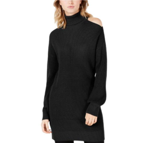Bar III Womens Ribbed Turtleneck Pullover Sweater Black XL