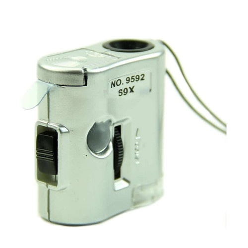RADHAX Microscope Kit 60 X Microscope Jeweler Loupe Lens Illuminated Magnifier Glass with LED Light Microscope Lens Adapters