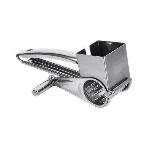 Handheld Rotary Cheese Grater, Cheese Hand Grater Kitchen Craft Stainless Steel Cheese Vegetable Grater Shredder with Handle, Grater Slicer for Kitchen, Fruit, Vegetables, Nuts
