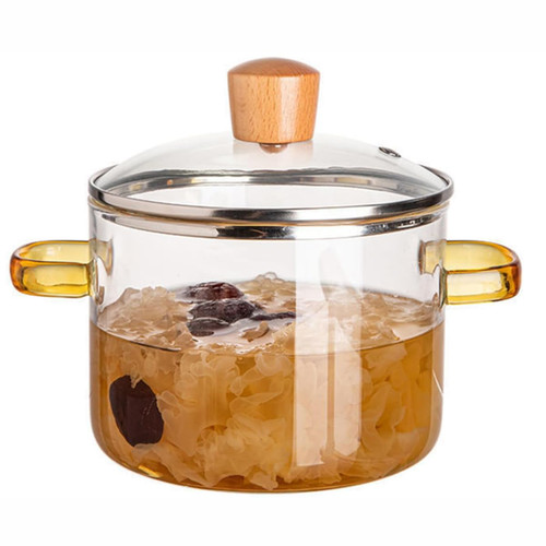 Glass Saucepan, 1.5L/54OZ Heat-resistant Glass Cooking Pot, Glass Stovetop Pot and Pan with Lid, Glass Cookware Set Cooktop Safe for Pasta Noodle, Soup, Milk, Baby Food (1500ML/54OZ)