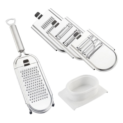 MAGICLULU Set 5 Cheese Slicer Cheese Grater Handheld Potato Slicer Cucumber Slicer Vegetable Cutter Veggie Stainless Steel Grater Stainless Steel Cheese Grater Tool Multifunction
