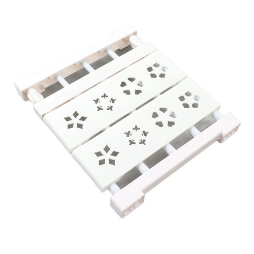 Aatraay White Expandable Closet Tension Shelf No Drill Telescopic Wardrobe Tension Shelf Organizer Divider 24cm Width (Length 30?40cm/11.8?15.7in)