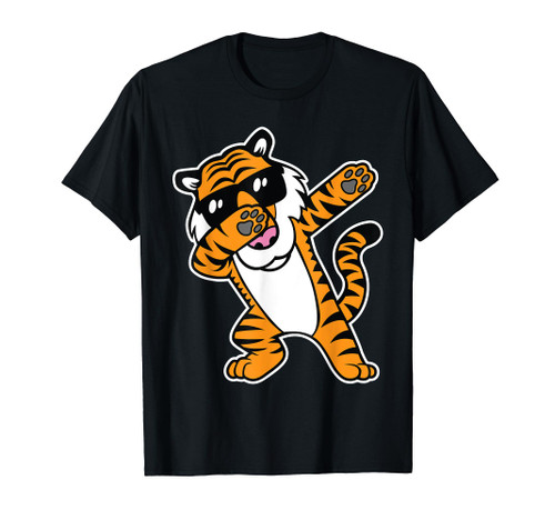 Dabbing Tiger TShirt Funny Cool Dancing Big Cat Dab Shirt