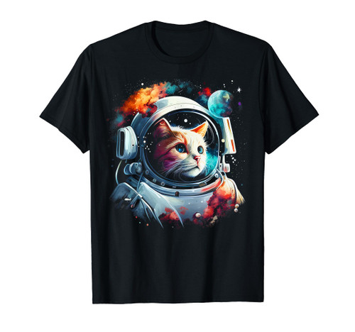 Astronaut Cat or Funny Space Cat on Galaxy Cat Lover T-Shirt Astronaut Cat or Funny Space Cat on Galaxy Cat Lover T-Shirt