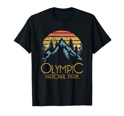 Retro Olympic National Park Washington Mountains T-shirt Retro Olympic National Park Washington Mountains T-shirt