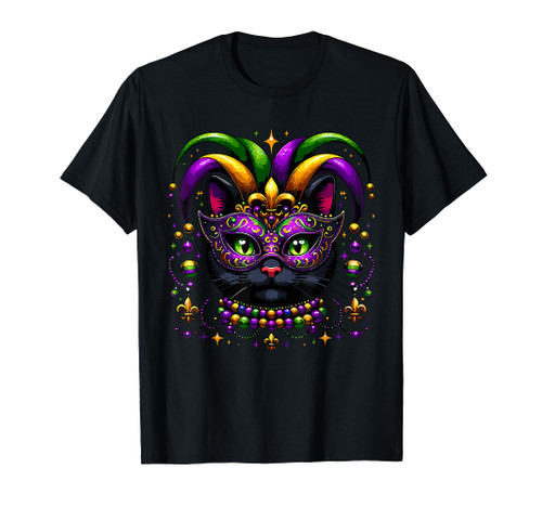 Cute Cat Mardi Gras Carnival Women Girl Costume Gifts T-Shirt