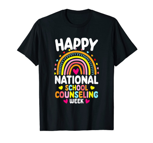 Happy National School Counseling Week Rainbow Counselor T-Shirt