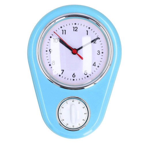 9 inch Wall Clock Kitchen Timer, 60 Minute Visual Countdown Timer, Silent Operation, Easy to Read, Retro Kitchen Wall Clock, Visual Timer, Home Kitchen Timer for Home Kitchen